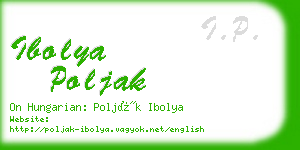 ibolya poljak business card